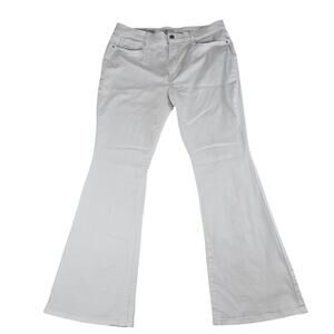 a.n.a. High Rise Flare Jeans Women Size 16 White Stretch Denim Y2K Minimalist